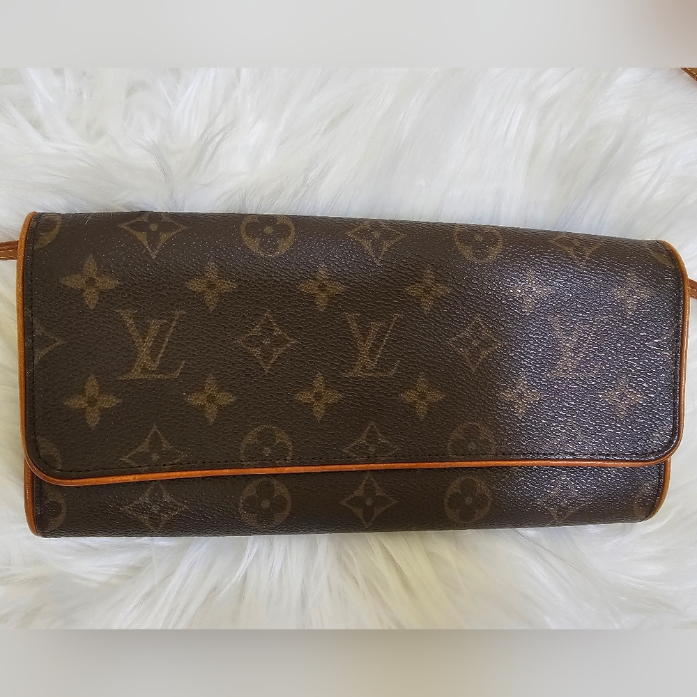 Louis Vuitton LV Shoulder Bag Pochette Twin GM Brown Monogram - Picture 3 of 17